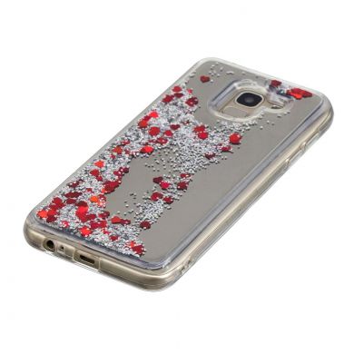 Силиконовая (TPU) накладка Deexe Fashion Glitter для Samsung Galaxy A6 2018 (A600) - Silver