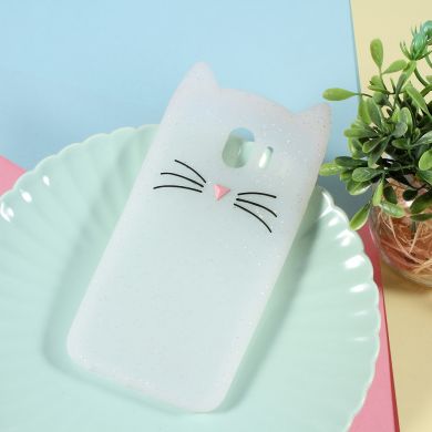 Силиконовый (TPU) чехол Deexe Cat 3D Series для Samsung Galaxy J4 2018 (J400) - Transparent