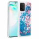 Силиконовый (TPU) чехол Deexe Fashion Glitter для Samsung Galaxy S10 Lite (G770) - Blue Flower. Фото 4 из 7