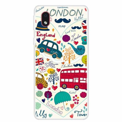 Силиконовый (TPU) чехол Deexe Life Style для Samsung Galaxy A01 Core (A013) - London Elements