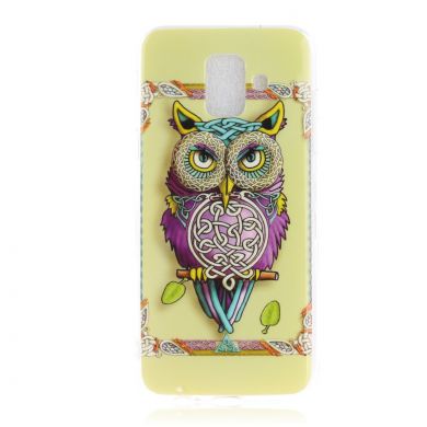 Силиконовый (TPU) чехол Deexe Life Style для Samsung Galaxy A6 2018 (A600) - Owl