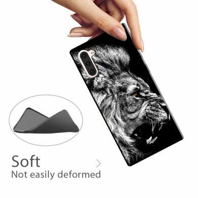 Силиконовый (TPU) чехол Deexe Life Style для Samsung Galaxy Note 10 (N970) - Lion