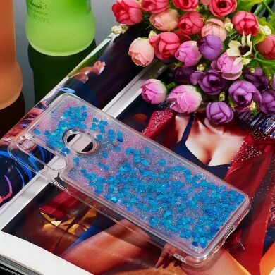 Силіконовий (TPU) чохол Deexe Liquid Glitter для Samsung Galaxy A20s (A207), Blue