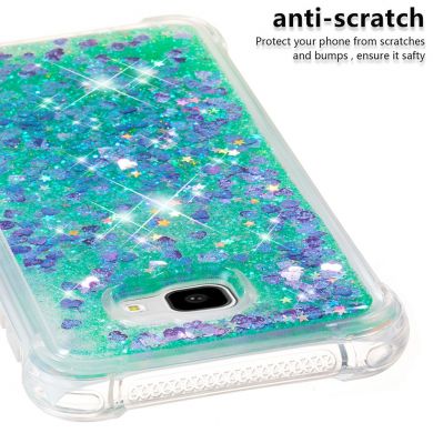 Силіконовий (TPU) чохол Deexe Liquid Glitter для Samsung Galaxy J4+ (J415), Green