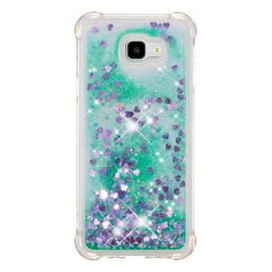 Силіконовий (TPU) чохол Deexe Liquid Glitter для Samsung Galaxy J4+ (J415), Green