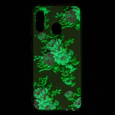 Силиконовый (TPU) чехол Deexe LumiCase для Samsung Galaxy A20e - Vivid Flowers