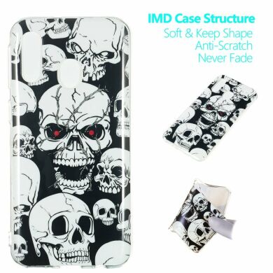Силіконовий (TPU) чохол Deexe LumiCase для Samsung Galaxy A40 (А405) - Cool Skulls