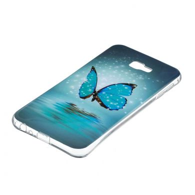 Силиконовый (TPU) чехол Deexe LumiCase для Samsung Galaxy J4+ (J415) - Blue Butterfly