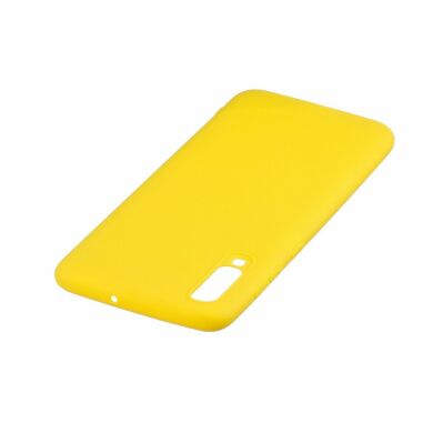 Силіконовий (TPU) чохол Deexe Matte Case для Samsung Galaxy A70 (A705) - Yellow