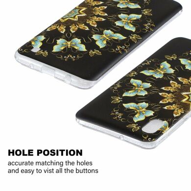 Силіконовий (TPU) чохол Deexe Pretty Glossy для Samsung Galaxy A10 (A105) - Black Butterfly