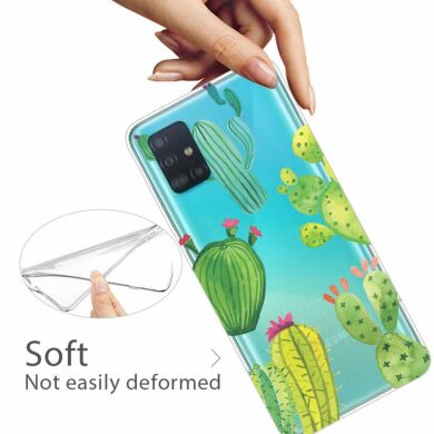 Силиконовый (TPU) чехол Deexe Pretty Glossy для Samsung Galaxy A31 (A315) - Cactus