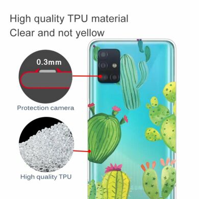 Силіконовий (TPU) чохол Deexe Pretty Glossy для Samsung Galaxy A31 (A315) - Cactus