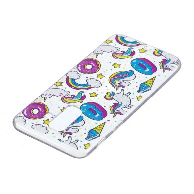 Силиконовый (TPU) чехол Deexe Pretty Glossy для Samsung Galaxy A6+ 2018 (A605) - Doughnuts and Unicorns