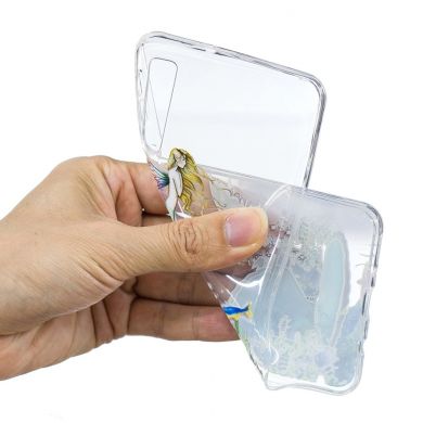 Силиконовый (TPU) чехол Deexe Pretty Glossy для Samsung Galaxy A7 2018 (A750) - Mermaid