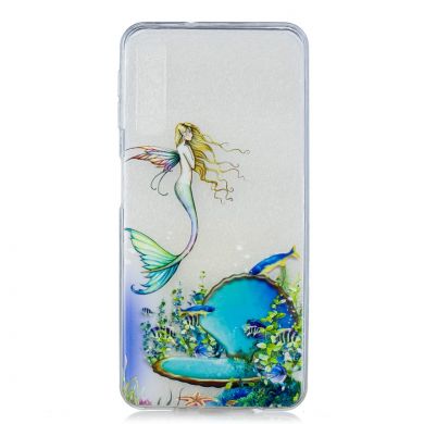 Силиконовый (TPU) чехол Deexe Pretty Glossy для Samsung Galaxy A7 2018 (A750) - Mermaid