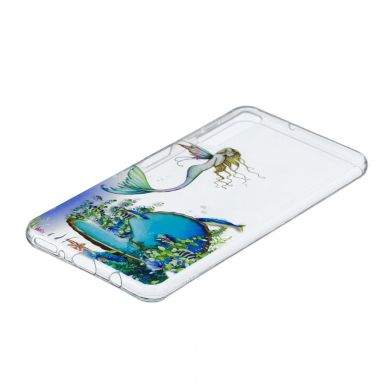 Силиконовый (TPU) чехол Deexe Pretty Glossy для Samsung Galaxy A7 2018 (A750) - Mermaid