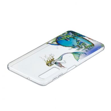 Силиконовый (TPU) чехол Deexe Pretty Glossy для Samsung Galaxy A7 2018 (A750) - Mermaid