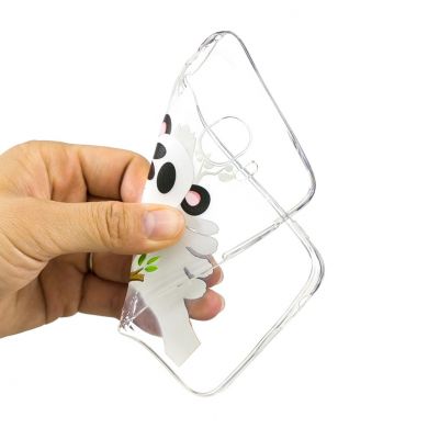 Силиконовый (TPU) чехол Deexe Pretty Glossy для Samsung Galaxy J4 2018 (J400) - Panda Climbing Tree