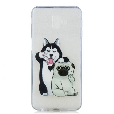 Силіконовий (TPU) чохол Deexe Pretty Glossy для Samsung Galaxy J6+ (J610) - Adorable Dogs
