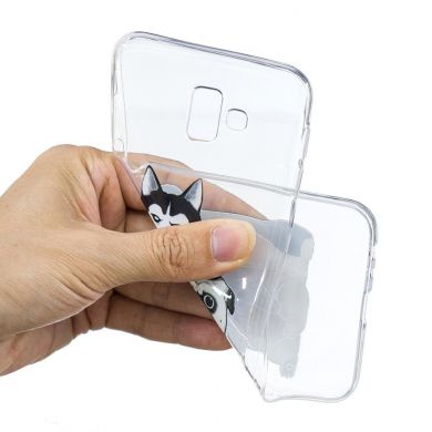 Силіконовий (TPU) чохол Deexe Pretty Glossy для Samsung Galaxy J6+ (J610) - Adorable Dogs