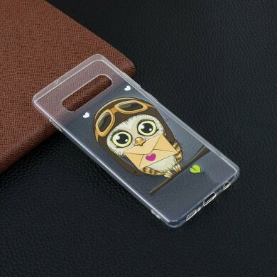 Силиконовый (TPU) чехол Deexe Pretty Glossy для Samsung Galaxy S10 Plus (G975) - Owl