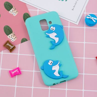 Силиконовый (TPU) чехол UniCase 3D Cartoon Pattern для Samsung Galaxy A6 2018 (A600) - Dolphin Pattern