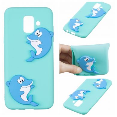 Силиконовый (TPU) чехол UniCase 3D Cartoon Pattern для Samsung Galaxy A6 2018 (A600) - Dolphin Pattern