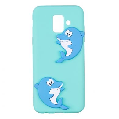 Силиконовый (TPU) чехол UniCase 3D Cartoon Pattern для Samsung Galaxy A6 2018 (A600) - Dolphin Pattern
