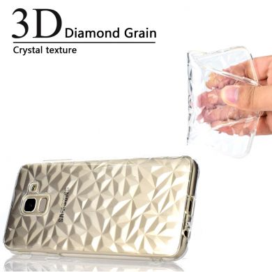 Силиконовый (TPU) чехол UniCase 3D Diamond Grain для Samsung Galaxy J6 2018 (J600) - Transparent