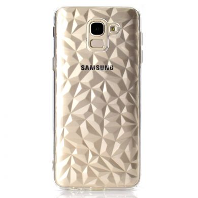 Силиконовый (TPU) чехол UniCase 3D Diamond Grain для Samsung Galaxy J6 2018 (J600) - Transparent