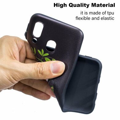 Силіконовий (TPU) чохол UniCase Color Style для Samsung Galaxy A40 (А405), Panda Climbing on Bamboo