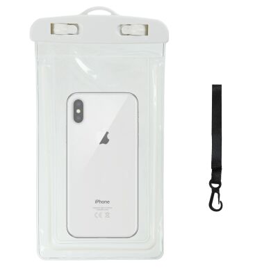 Влагозащитный чехол ArmorStandart Waterproof Phosphoric для смартфонов с диагональю до 7 дюймов - White