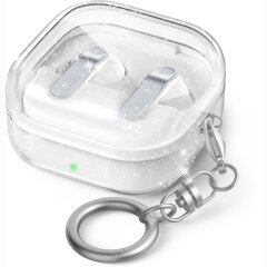 Захисний чохол AHASTYLE Crystal Split для Samsung Galaxy Buds 4 / Buds 4 Pro - Transparent Glitter
