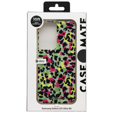 Захисний чохол Case-Mate Tough Prints для Samsung Galaxy S21 Ultra (G998) - Neon Cheetah