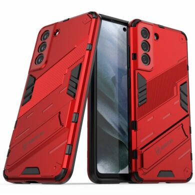Защитный чехол Deexe Bibercas для Samsung Galaxy S21 FE (G990) - Red