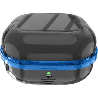 Защитный чехол Deexe Clear Guard для Samsung Galaxy Buds 4 / Buds 4 Pro - Blue / Black