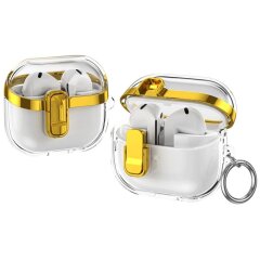 Защитный чехол Deexe Clear Luxe для Samsung Galaxy Buds 3 / Buds 3 Pro - Gold