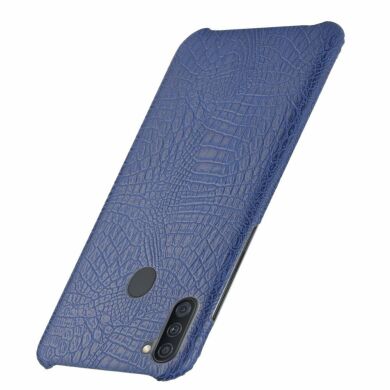 Защитный чехол Deexe Croco Style для Samsung Galaxy M11 (M115) - Blue