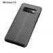 Захисний чохол Deexe Leather Cover для Samsung Galaxy S10 - Black