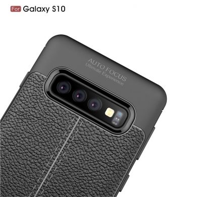Захисний чохол Deexe Leather Cover для Samsung Galaxy S10 - Red