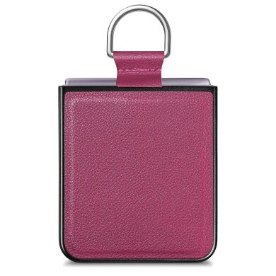 Защитный чехол Deexe Litchi Ring Case для Samsung Galaxy Flip 8 - Purple