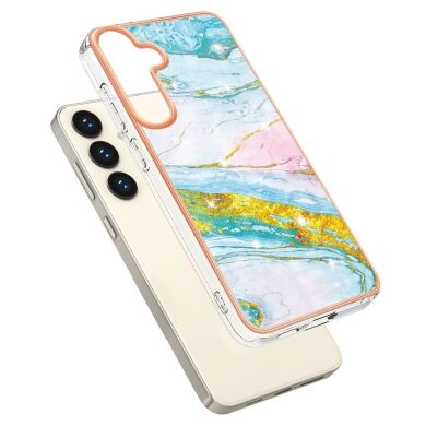 Защитный чехол Deexe Marble Style для Samsung Galaxy S24 - Light Green