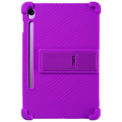 Захисний чохол Deexe Silicone Kickstand для Samsung Galaxy Tab S10 Lite (X400/X406) - Purple