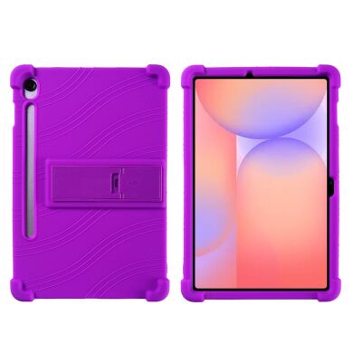 Захисний чохол Deexe Silicone Kickstand для Samsung Galaxy Tab S10 Lite (X400/X406) - Purple