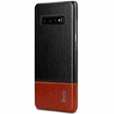 Защитный чехол IMAK Leather Series для Samsung Galaxy S10 (G973) - Black / Brown