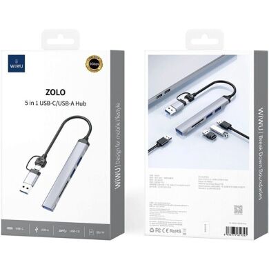 USB HUB WIWU Wi-HB003 ZOLO 5 in 1 - Gray