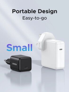 Сетевое зарядное устройство UGREEN X512 GaN 20W (Type-C) 55553 - Black