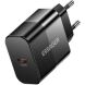 Мережевий зарядний пристрій ESSAGER 30W Type-C + кабель Type-C to Type-C (E30JSB1-SYTT1-T) - Black