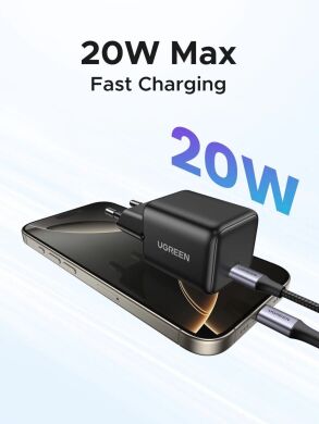 Сетевое зарядное устройство UGREEN X512 GaN 20W (Type-C) 55553 - Black