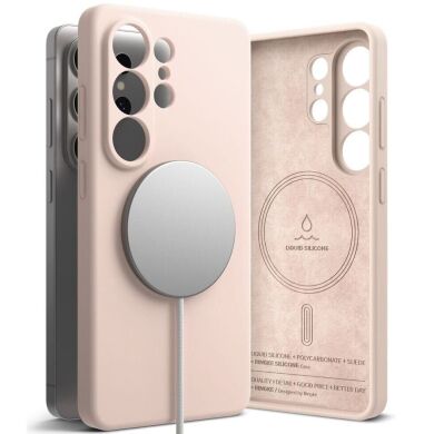Захисний чохол Ringke Silicone Magnetic для Samsung Galaxy S26 Ultra (S948) 8800328814783 - Pink Sand